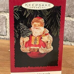 Vintage 1996 Hallmark Keepsake Ornament Evergreen Victorian Santa